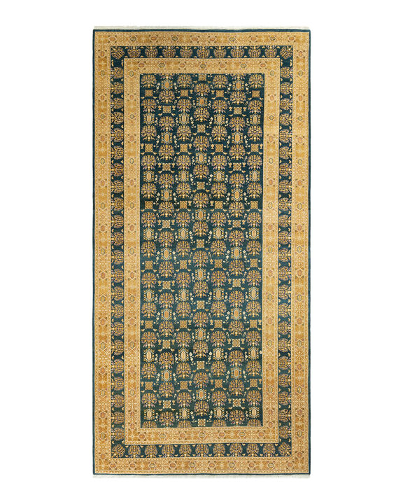 Mogul, One-of-a-Kind Hand-Knotted Area Rug  - Green, 6' 2" x 12' 9"
