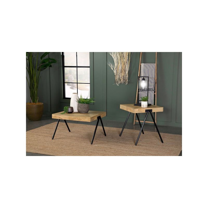 Coaster Co. of America Avery Rectangular Solid Mango Wood Coffee Table Natural