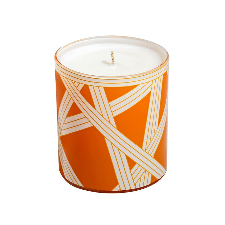 Scented Candle NASTRI BICOLORE Orange, diam. 3.3", H 3.5"