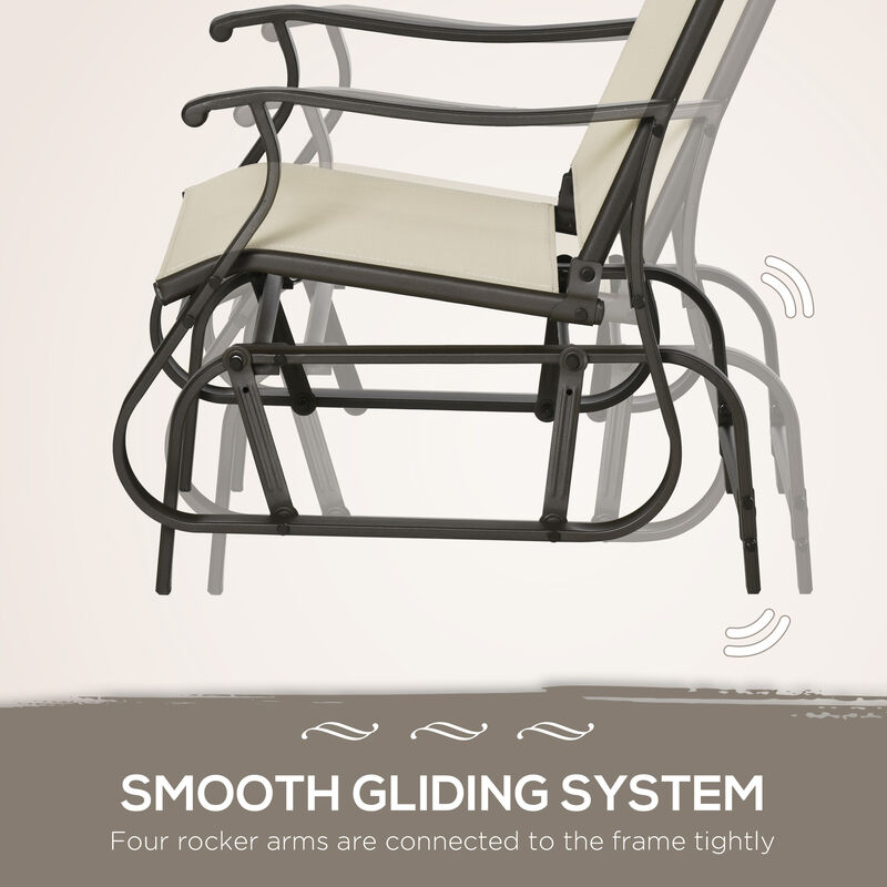 Hivvago 3-Piece Patio Gliders with Glass Top Table image number 5