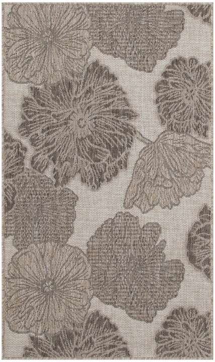 HomeRoots Floral Indoor Outdoor Area Rug