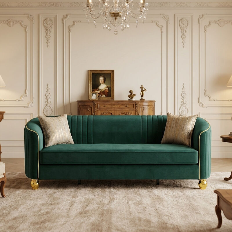 Grebol 3 Seater Velvet Sofa image number 1