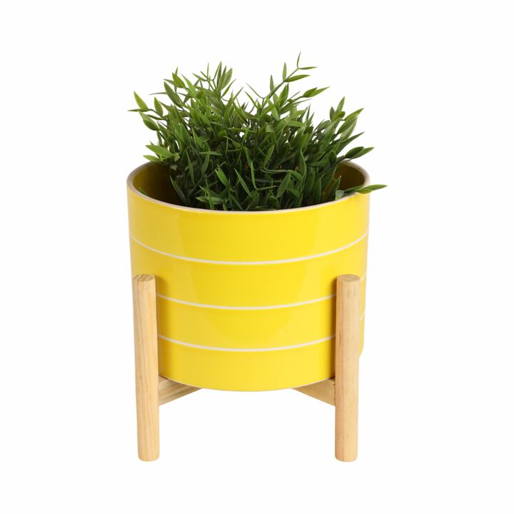 8" Striped Planter
