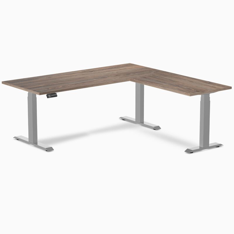 Desky Eco L-Shape Laminate Sit Stand Desk image number 0