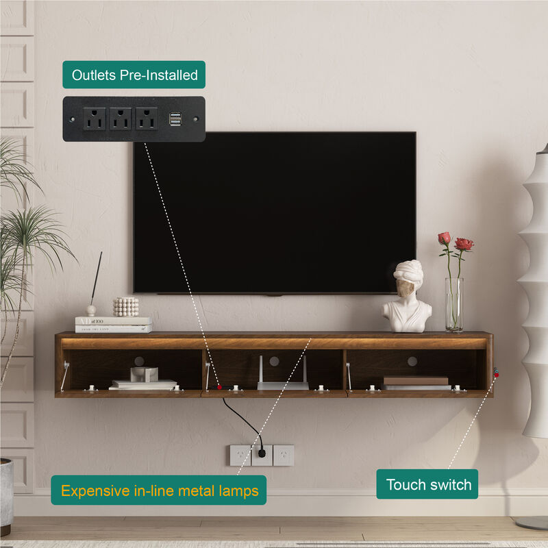 Rurux Floating TV Stand image number 2
