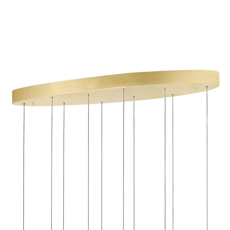 Carolina LED Chandelier With Gold Leaf Finish