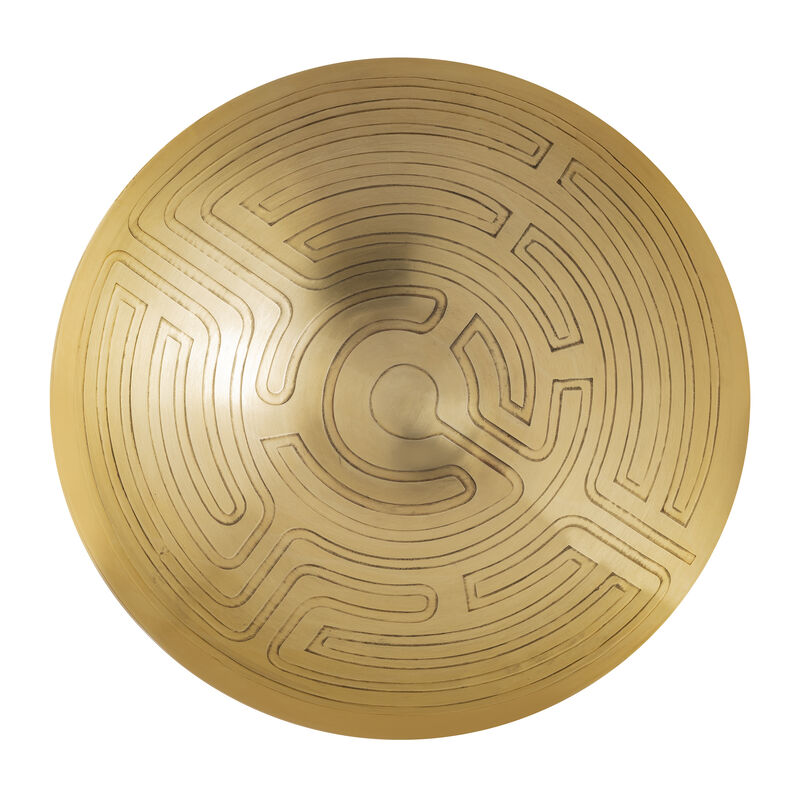 Maze Etched Bowl in Gold