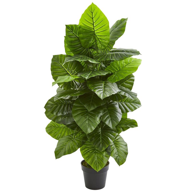 Nearly Natural 4-in Taro Artificial Plant