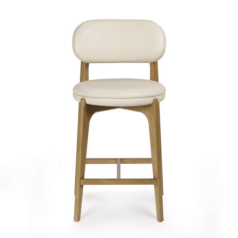 Carnation Cream Performance Vegan Leather Counter Stool image number 2