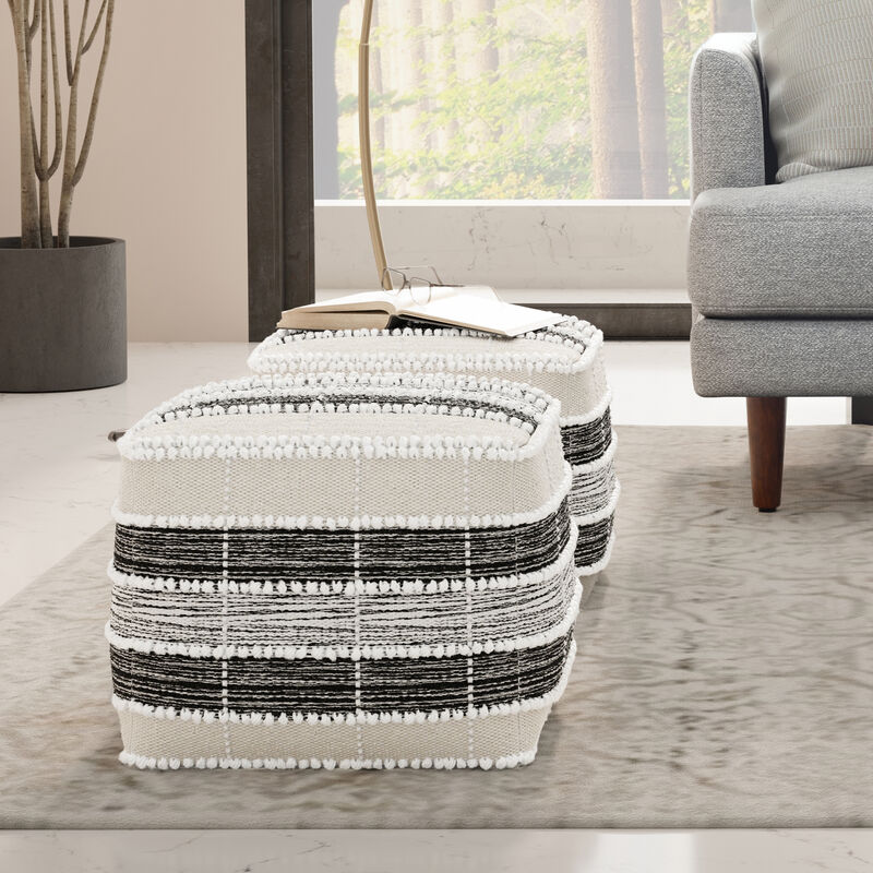 Barley Square Pouf