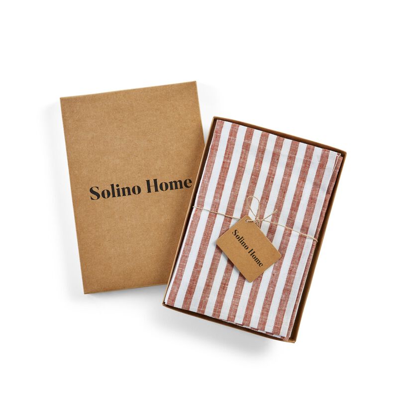 Linen Dinner Napkins - Amalfi Stripe image number 3