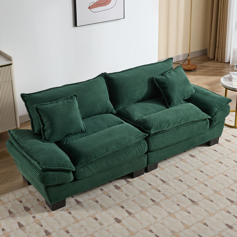 Merax Corduroy Deep Seat Sofa Couch