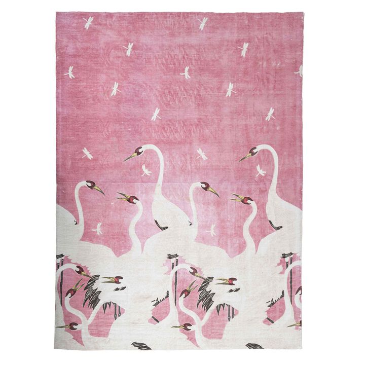 Flamingo Pink Area Rug