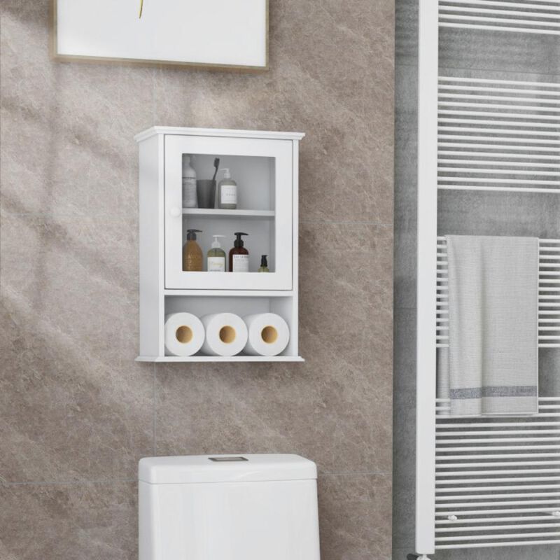 Hivvago Bathroom Wall Mounted Adjustable Hanging Storage Medicine Cabinet