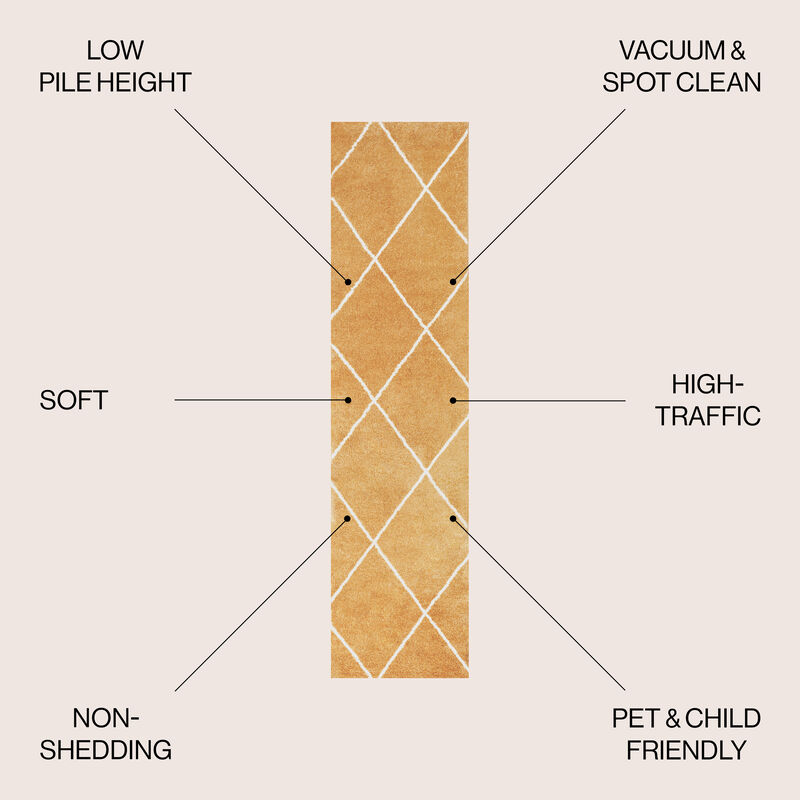 Cole Minimalist Diamond Trellis Area Rug