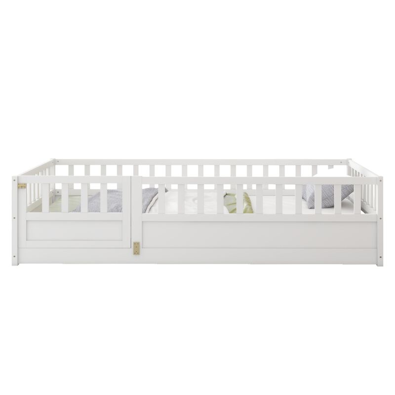 Zithun Wood Floor Toddler Bed Frame image number 6