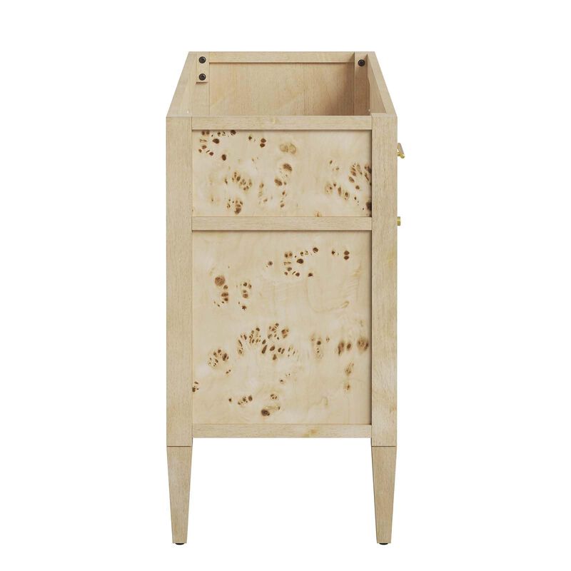 Modway EEI-6140-BUR Elysian 48" Wood Bathroom Vanity Cabinet (Sink Basin Not Included), Burl image number 3