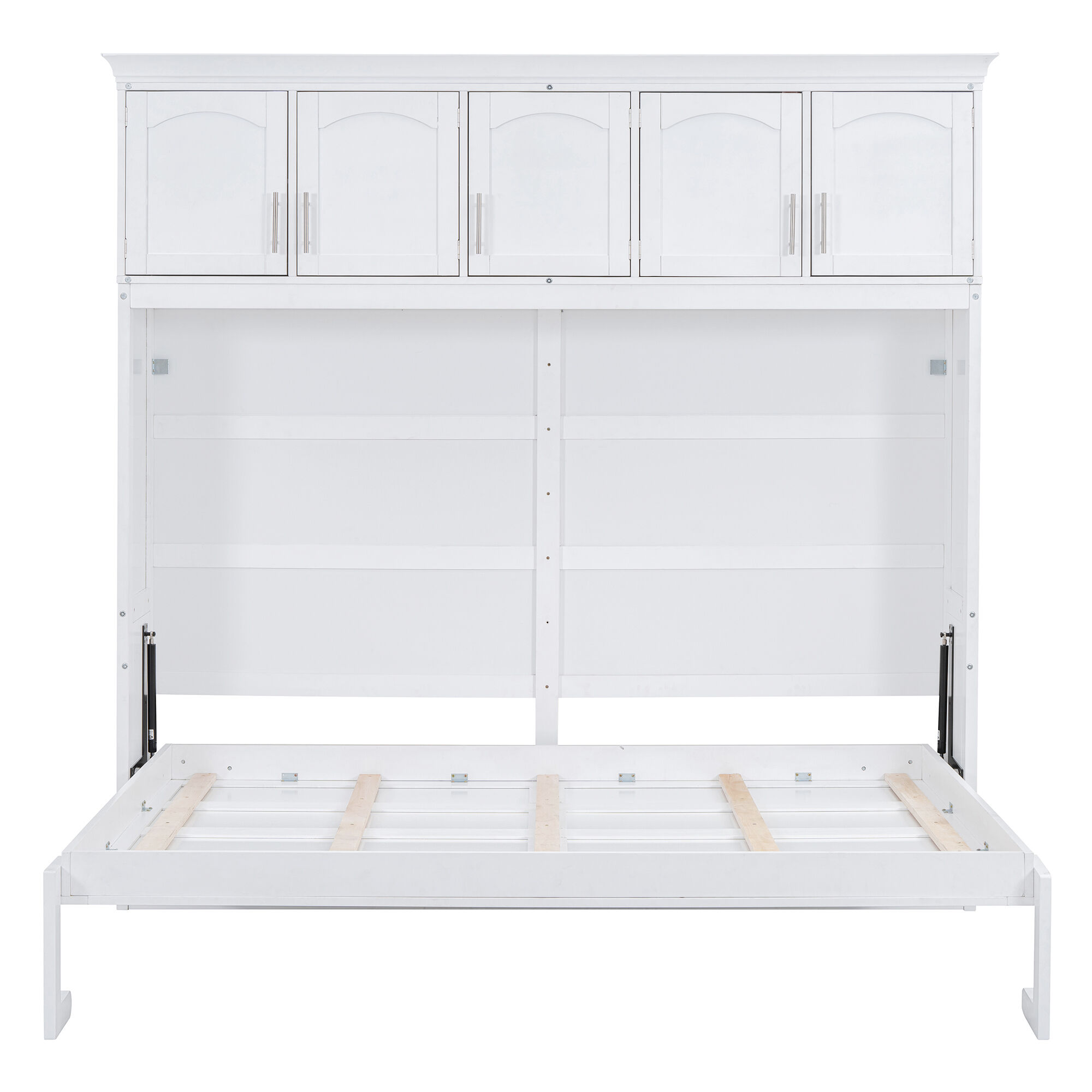 Whisen Modern Design Queen Size Murphy Bed, Folded into a Cabinet