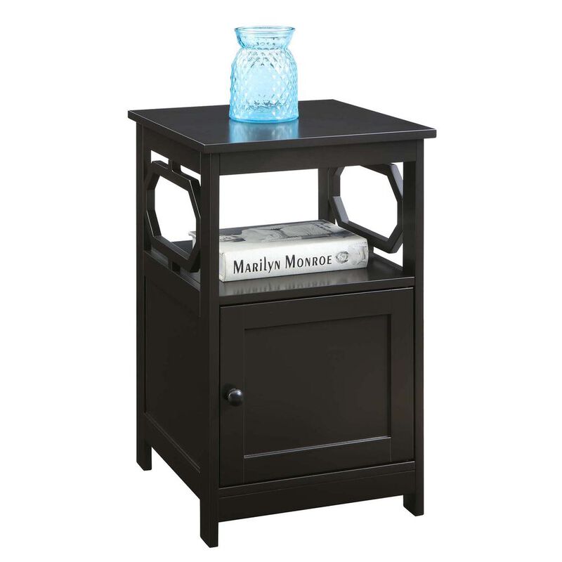 Convenience Concepts Omega End Table with Cabinet.