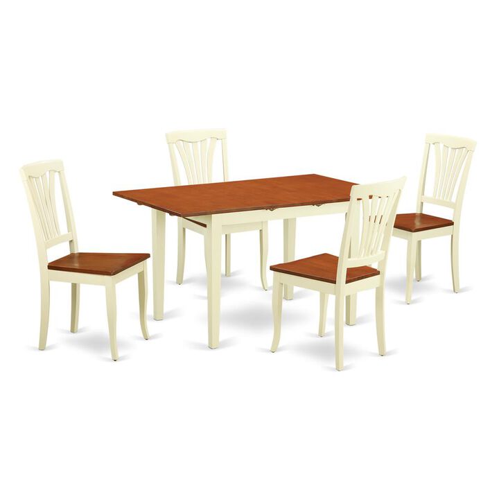 5 Pc Dinette set for 4-Kitchen Table and 4 Dining Chairs
