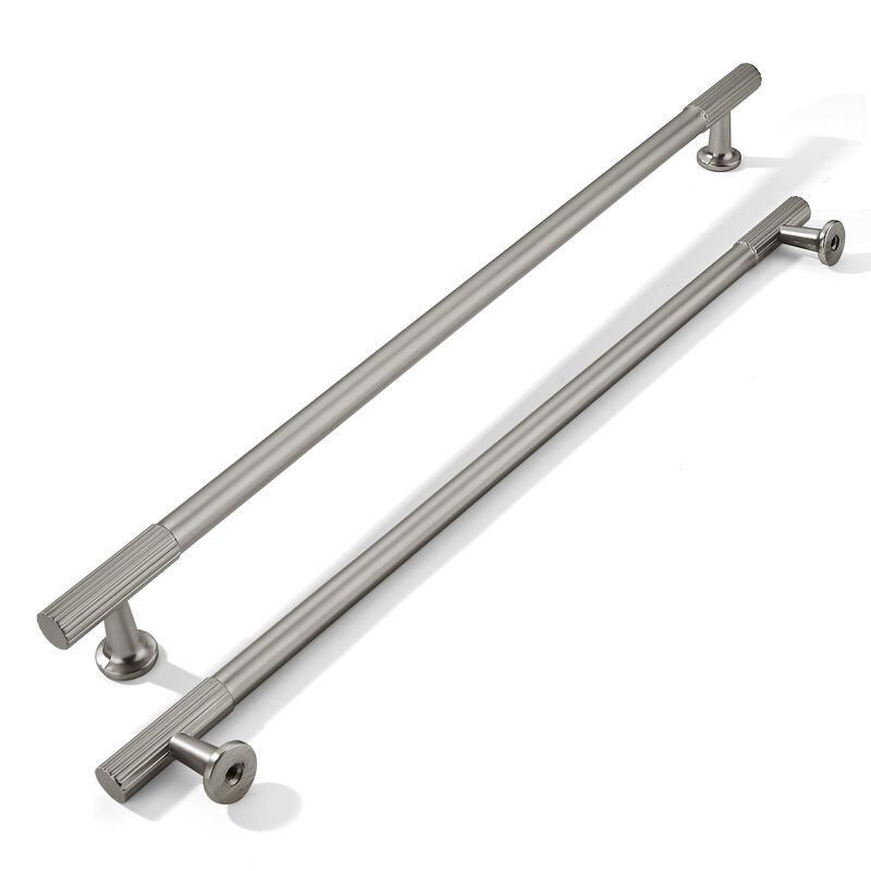 khtumeware 12 Inch Hole Center 5 Pack Brushed Satin Nickel Cabinet Pulls, Kitchen Drawer Handles, for Dresser cabinets, cabinets