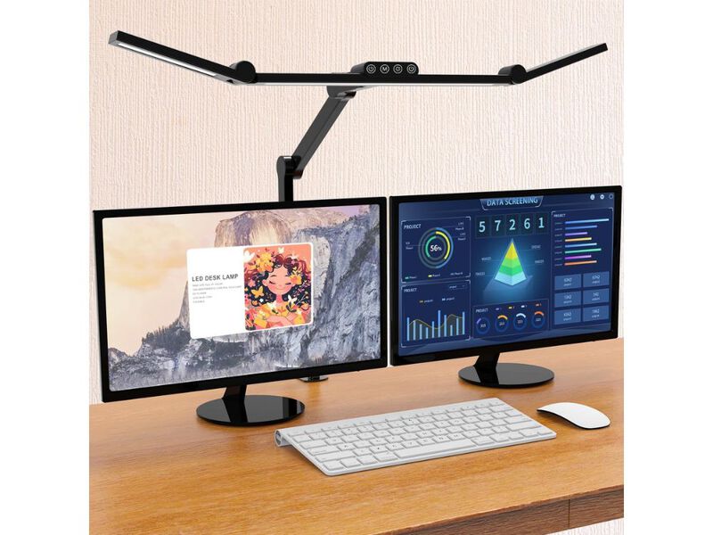LED Desk Lamp with Clamp 24W Ultra Bright Dimmable Architect Lamp for Office Home image number 1