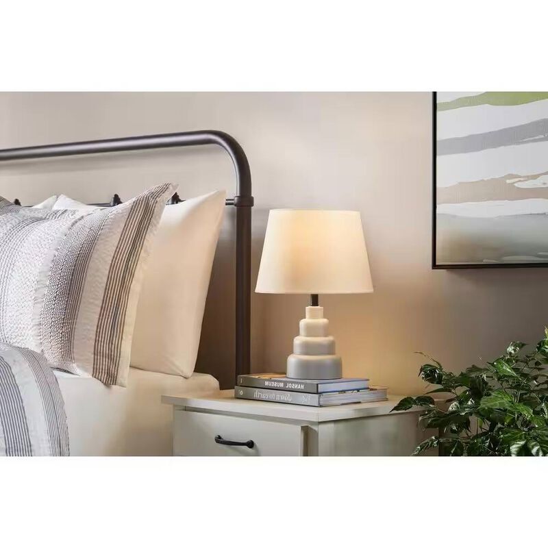 Fabric Shade Table Lamp – Small Bedside or Desk Lighting