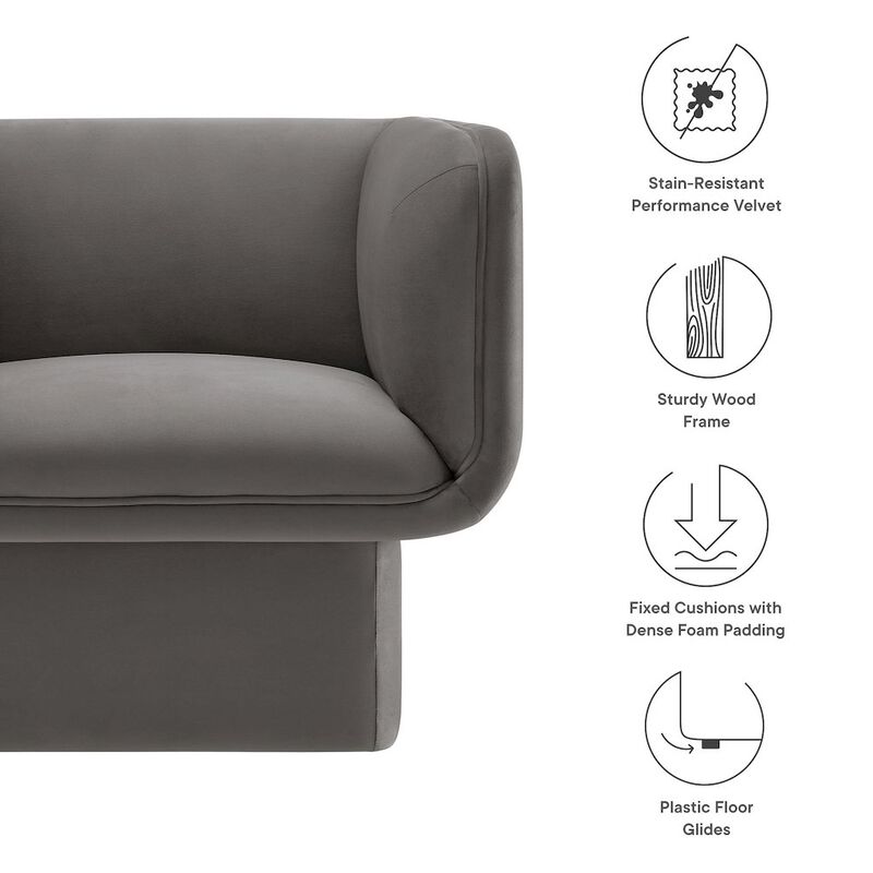 Tate Performance Velvet Accent Chair image number 2