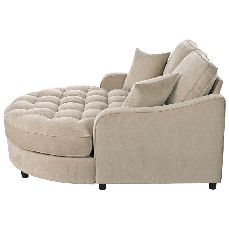 Merax Chenille Fabric Sofa Chaise Lounge