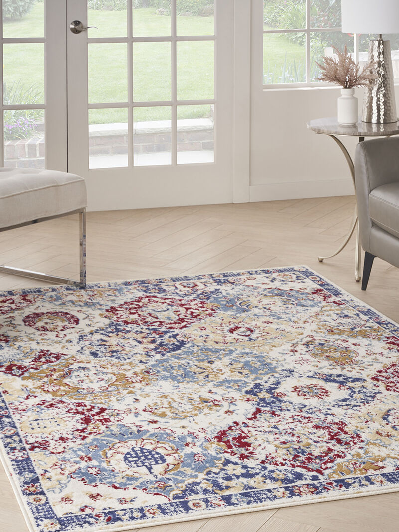 Grafix GRF31 Turquoise/Multicolor 5'3" x 7'3" Rug image number 7