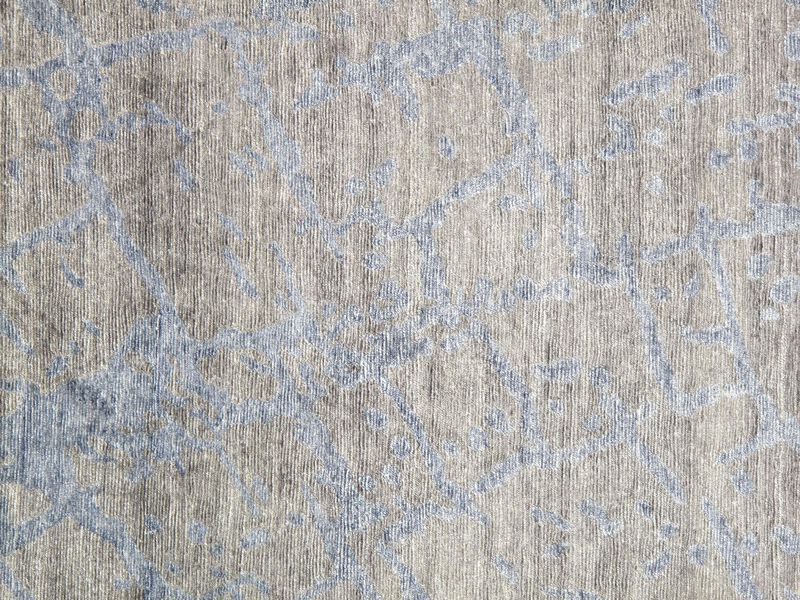 Pasargad Home Modern Hand-Knotted Silk Area Rug- 9' 1" X 11' 10" image number 1