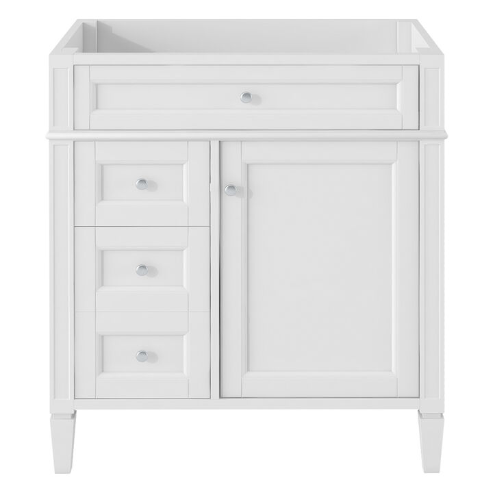 ELEMENT ACE 30 Inch Freestanding Bathroom Vanity Without Top Sink, Sturdy Bathroom Storage Cabinet with Multiple Drawers and Adjustable Shelf for Bathroom Organization