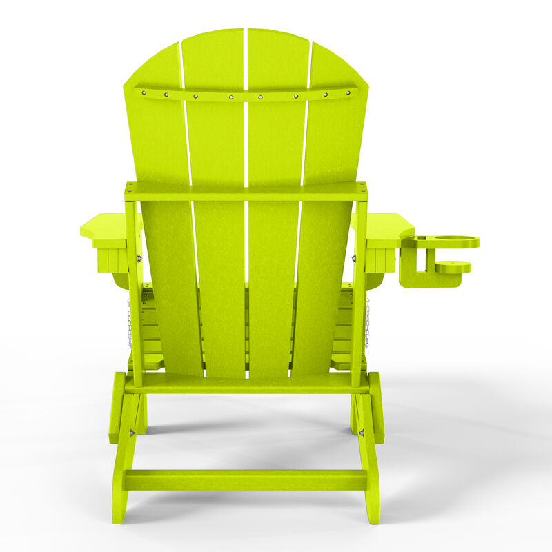 WestinTrends Folding Adjustable Adirondack Chair with Retractable Ottoman and Cup Holder image number 3