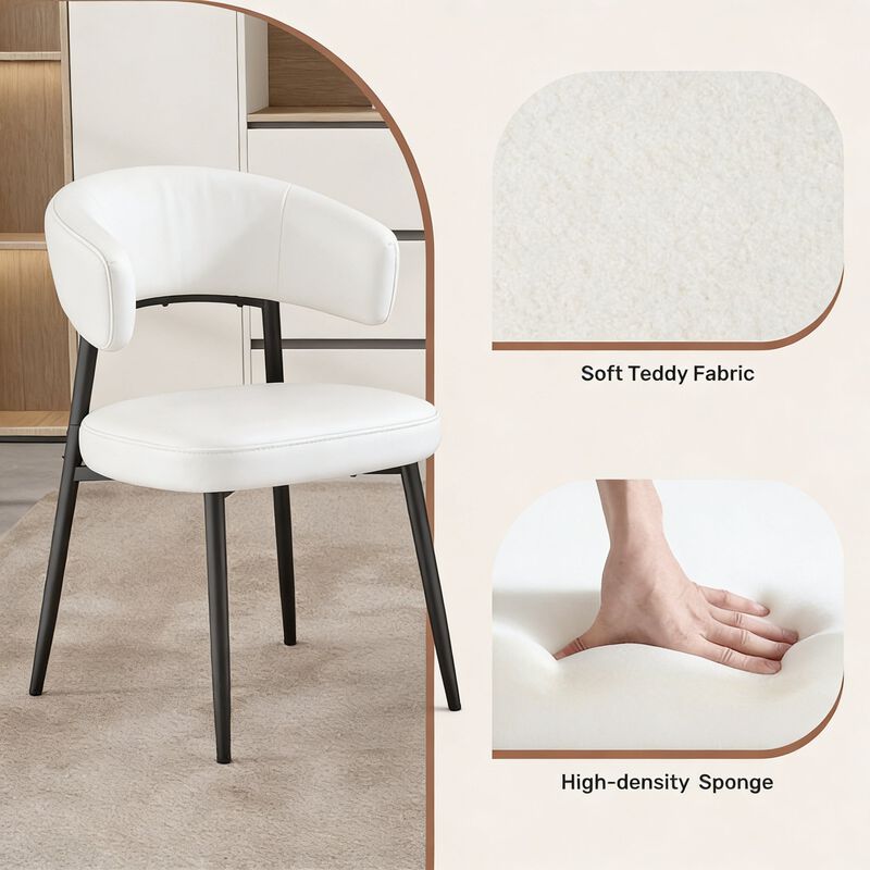 Modern Velvet Dining Chair Set of 4 image number 4