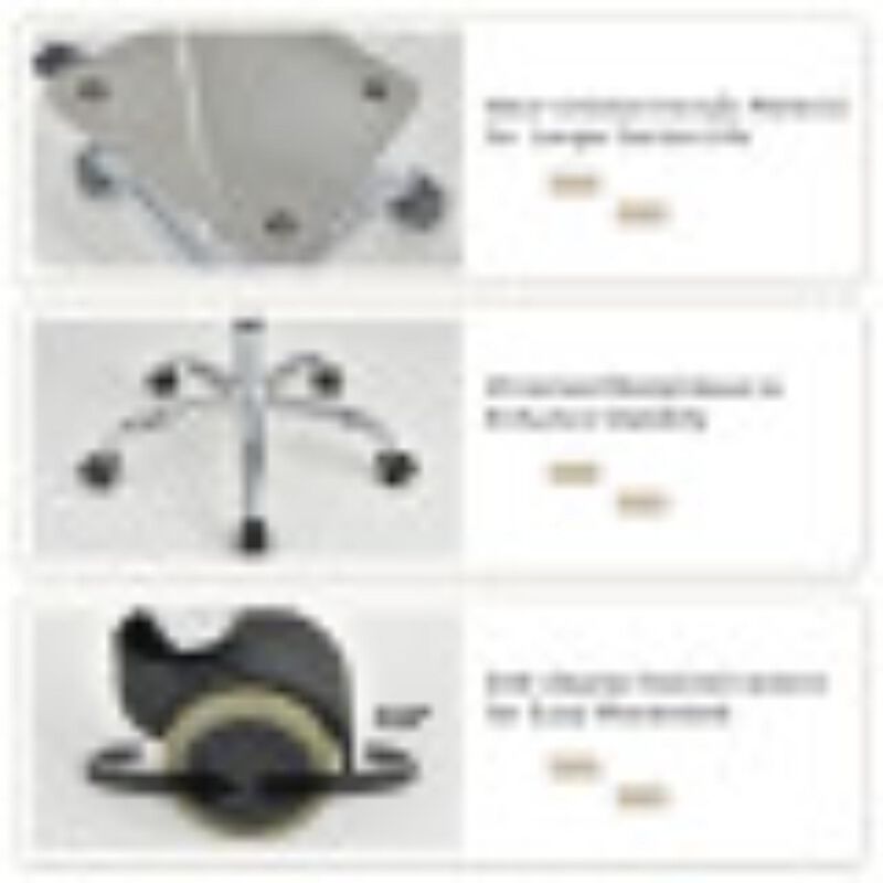 Hivvago Swivel Acrylic Armless Adjustable Height Office Chair