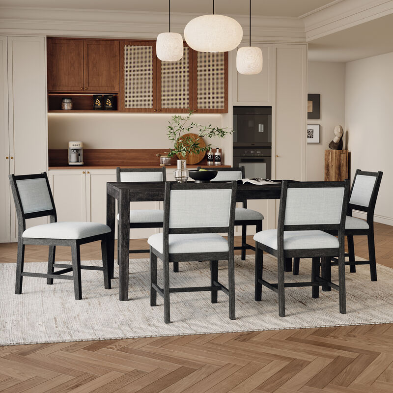 Merax 7-Piece Retro Dining Table Set for 6