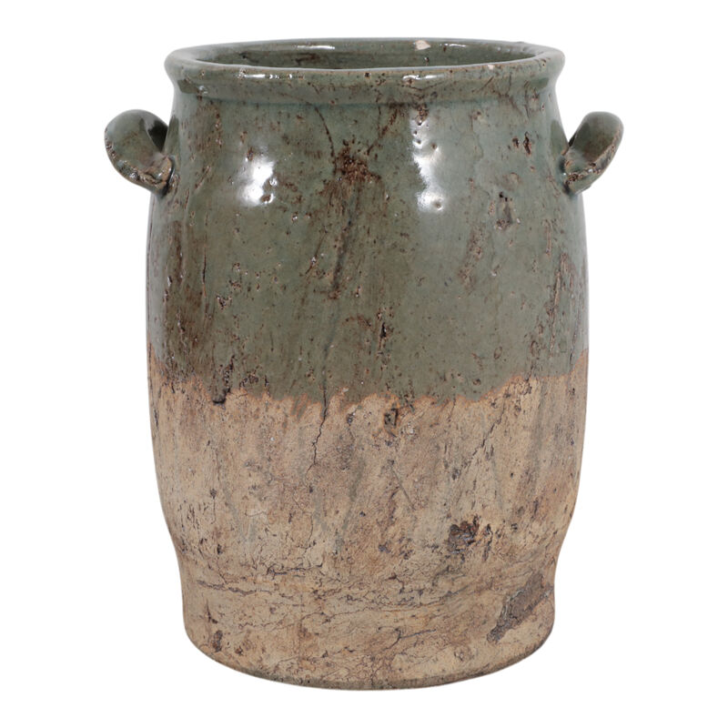 12x10" 2-tone Vase, Green/brown image number 0