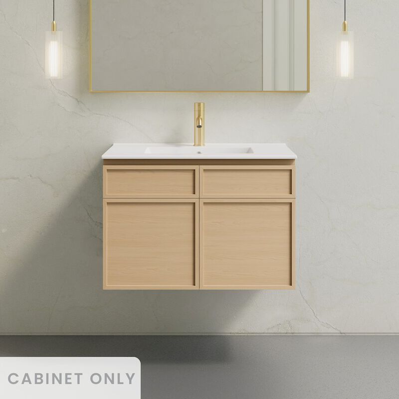 St. Tropez 30" Wall-Mounted Bathroom Vanity Cabinet without Top in Natural Oak image number 1