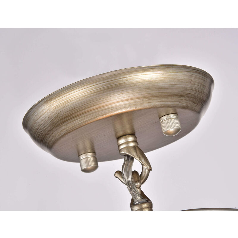 Blythe Light Gold with Bronze 4-light Metal Globe Crystal Semi-Flush Mount - Brushed Champagne image number 5