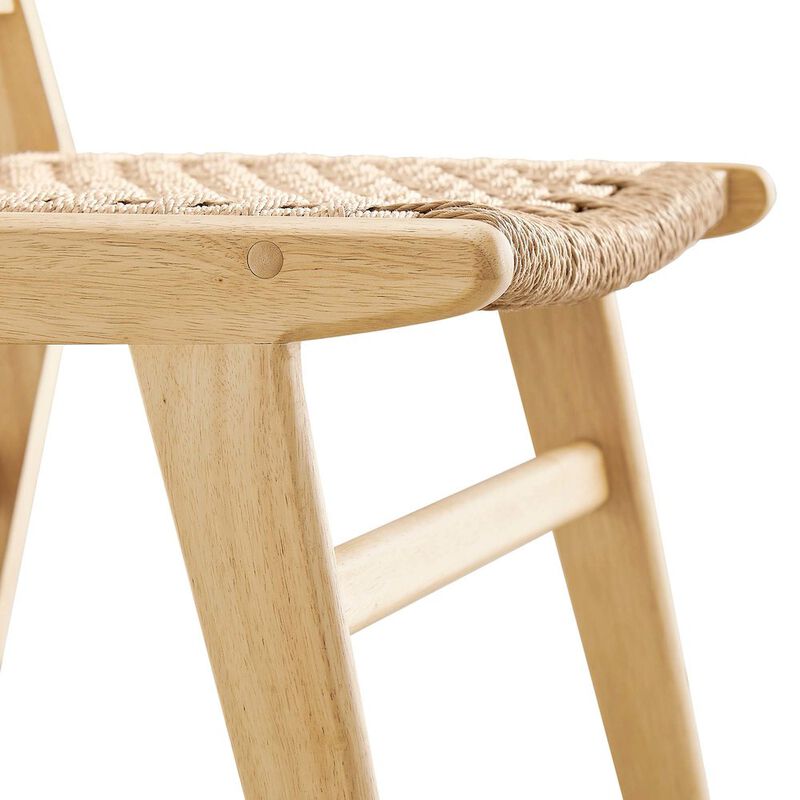 Saoirse Woven Rope Wood Dining Side Chair Set of 2 image number 7
