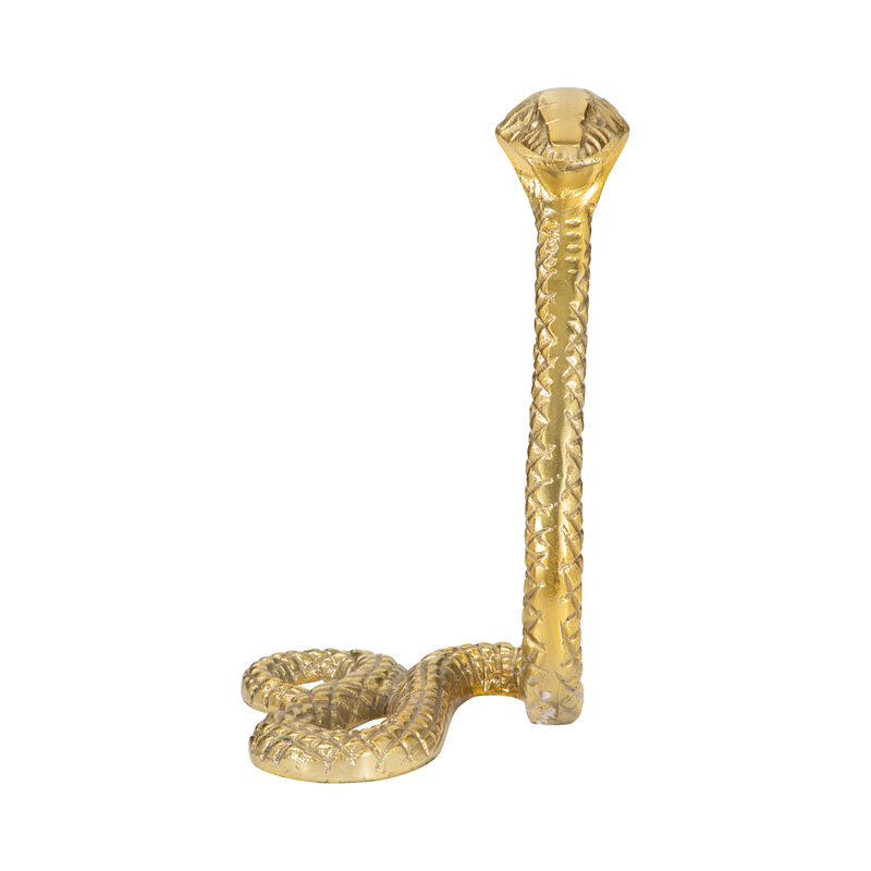 Metal 10"h Snake, Gold image number 2