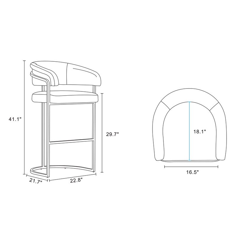 Augusta White Bar Stool