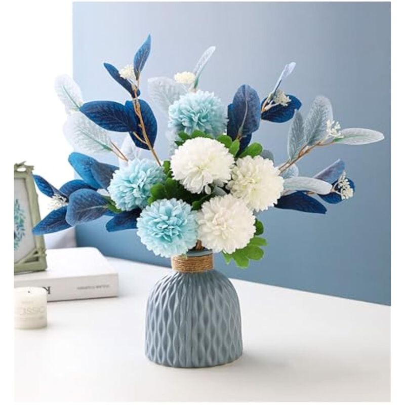 Artificial Hydrangea Flowers Vase Filler Ceramic Flower Arrangements image number 3