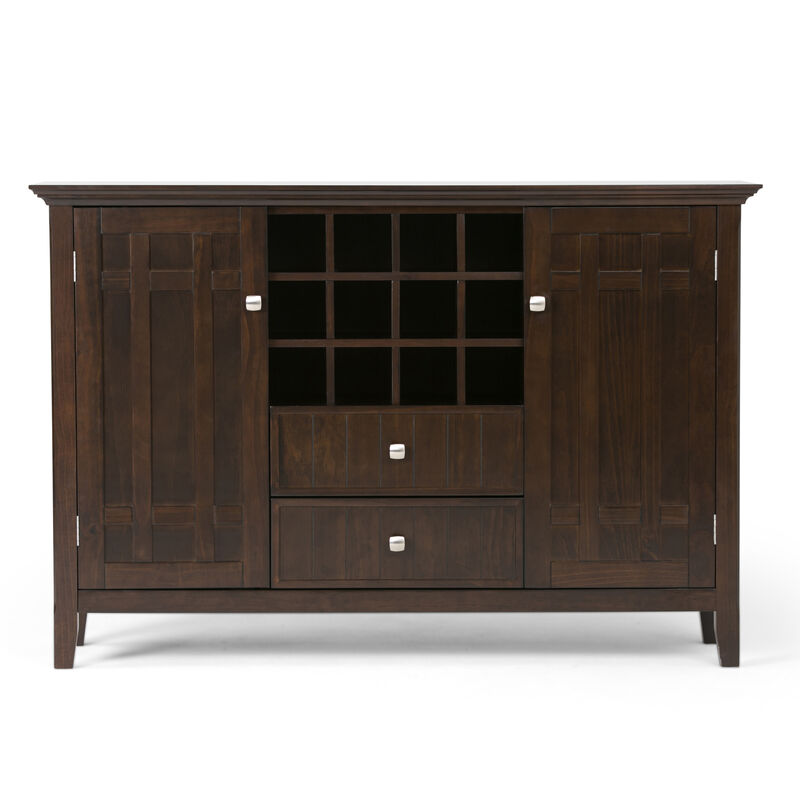 Simpli Home Bedford Sideboard Buffet and Wine Rack image number 2