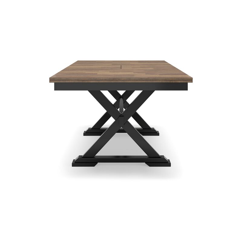 Fleur Dining Table, Extendable Butterfly Leaf, Brown Wood, 60-78 Inch - Benzara