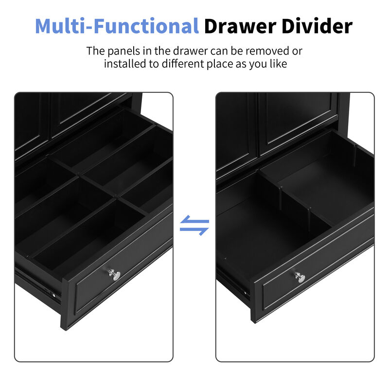 Whisen 30" Bathroom Storage Cabinet Bathroom Vanity with Ceramic Sink and Adjustable Shelf