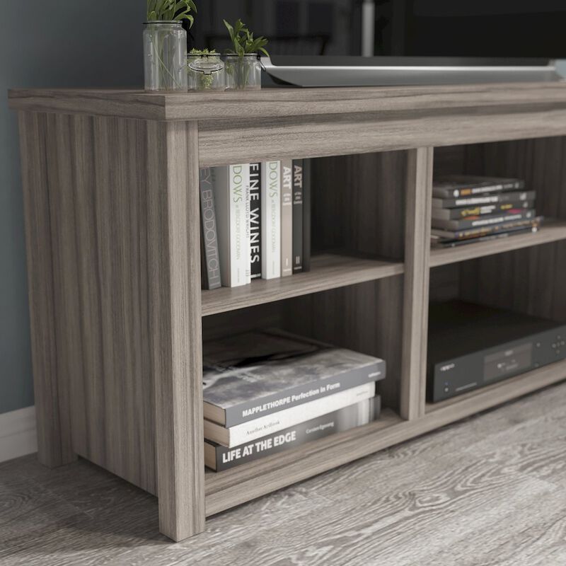 Flash Furniture Farmhouse TV Stand up to 80" TVs - 65" Engineered Wood in Gray Wash Oak Finish image number 9