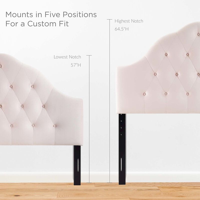 Sovereign Diamond Tufted Performance Velvet Queen Headboard image number 3