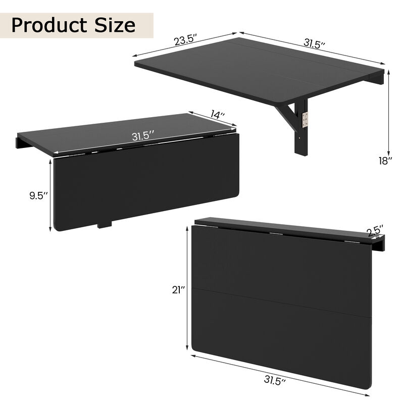 Wall Mounted Folding Table for Small Spaces