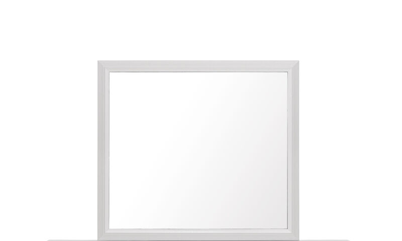 HomeRoots 35" White Framed Dresser Mirror image number 4